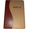 Biblia mare lux, nuante bej/maro, index fermoar Biblia mare lux, nuante bej/maro, index fermoar